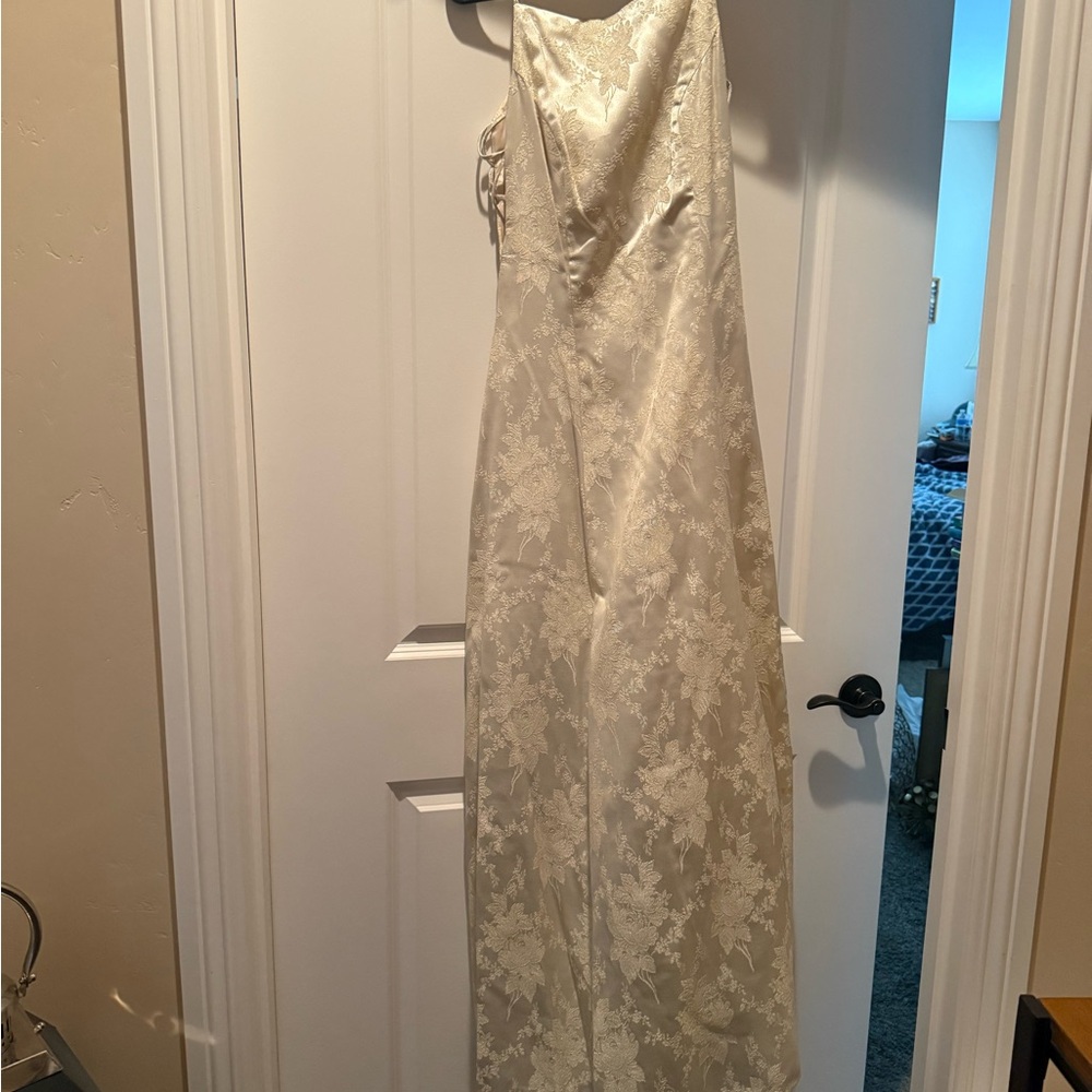 St. John Cream Satin Dress